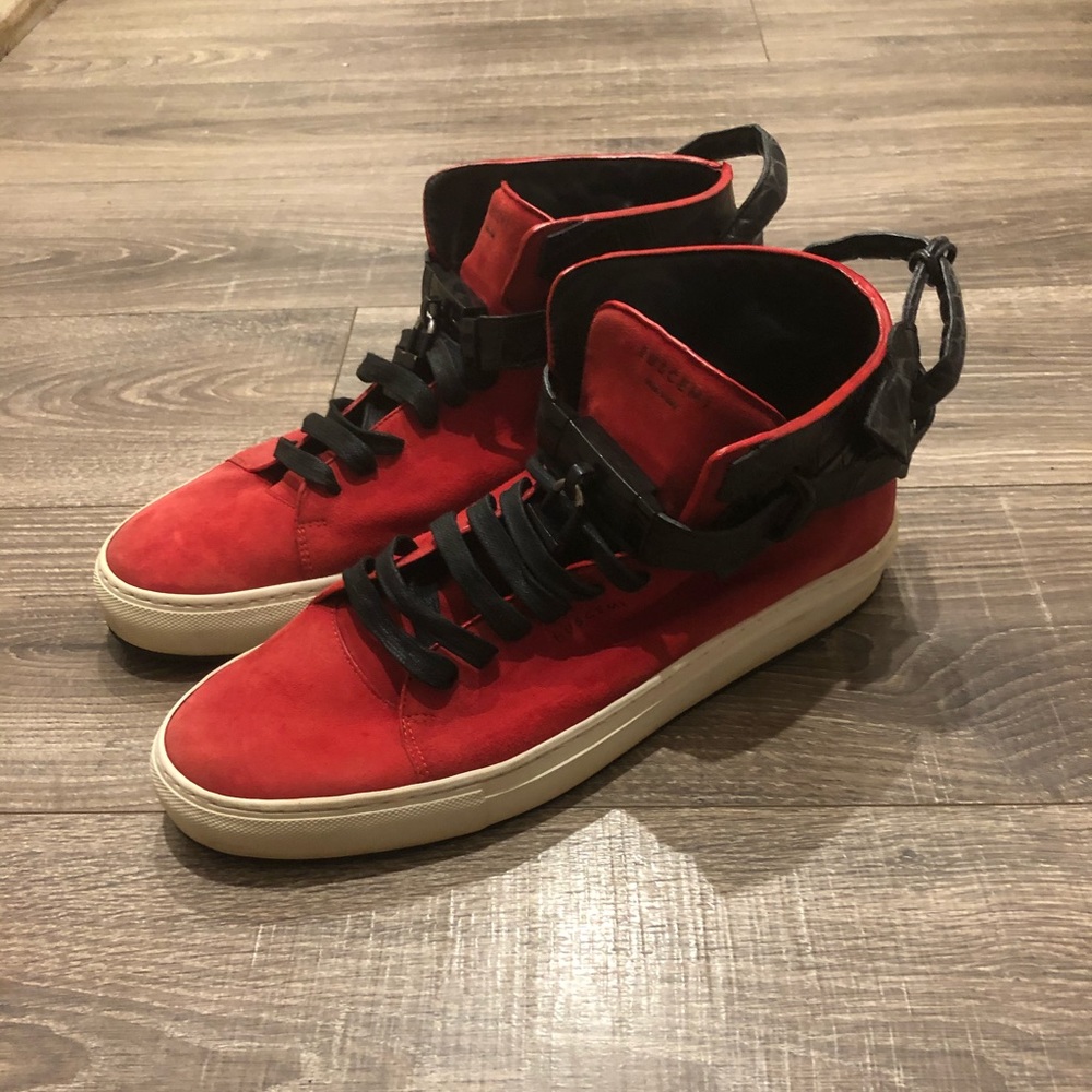 BUSCEMI CROCODILE TRIMMED sneakers
